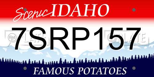 7SRP157 Idaho License Plate