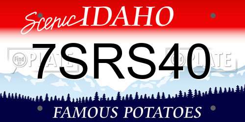 7SRS40 Idaho License Plate