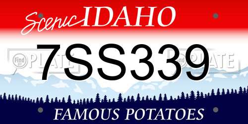 7SS339 Idaho License Plate