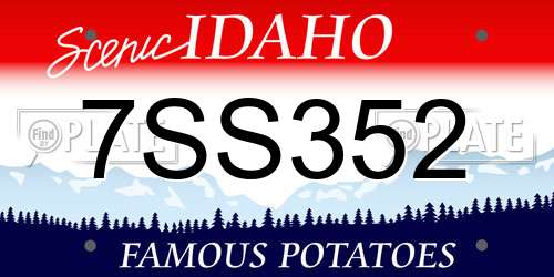 7SS352 Idaho License Plate