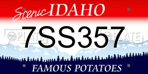 7SS357 Idaho License Plate