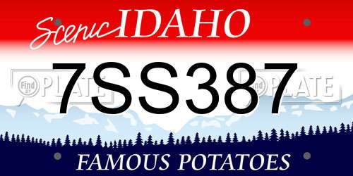 7SS387 Idaho License Plate