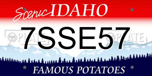 7SSE57 Idaho License Plate