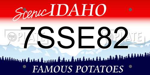 7SSE82 Idaho License Plate