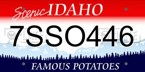 7SSO446 Idaho License Plate