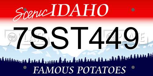 7SST449 Idaho License Plate
