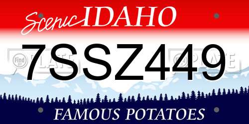 7SSZ449 Idaho License Plate