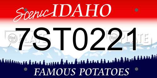 7ST0221 Idaho License Plate