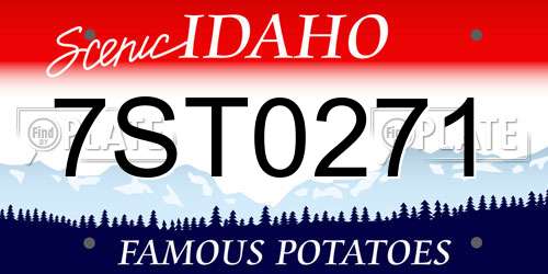 7ST0271 Idaho License Plate