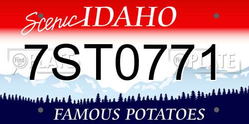 7ST0771 Idaho License Plate