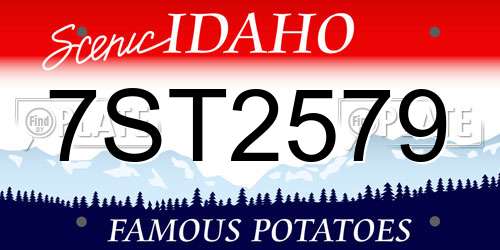 7ST2579 Idaho License Plate