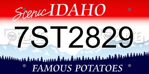 7ST2829 Idaho License Plate