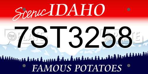 7ST3258 Idaho License Plate