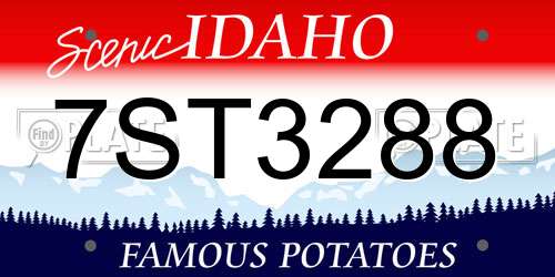 7ST3288 Idaho License Plate