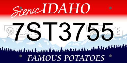 7ST3755 Idaho License Plate