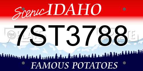 7ST3788 Idaho License Plate