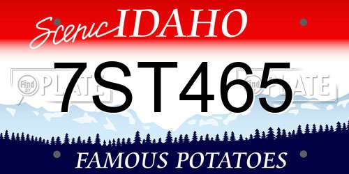 7ST465 Idaho License Plate