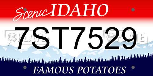 7ST7529 Idaho License Plate