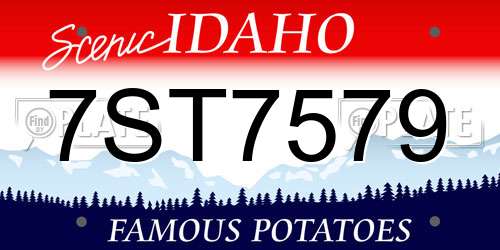 7ST7579 Idaho License Plate