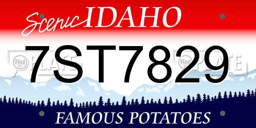7ST7829 Idaho License Plate