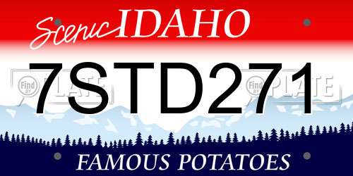 7STD271 Idaho License Plate