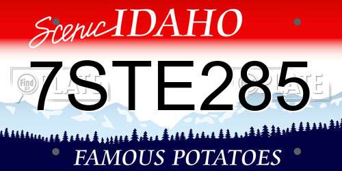 7STE285 Idaho License Plate