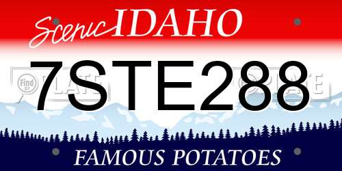 7STE288 Idaho License Plate