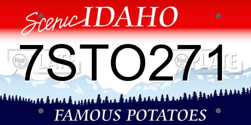 7STO271 Idaho License Plate