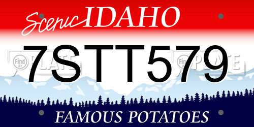 7STT579 Idaho License Plate