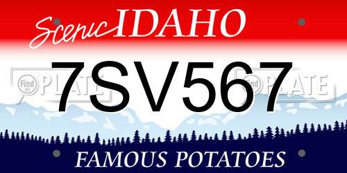 7SV567 Idaho License Plate