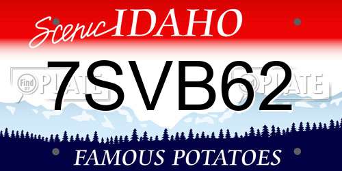 7SVB62 Idaho License Plate