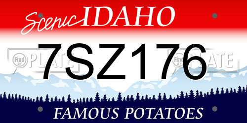 7SZ176 Idaho License Plate