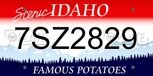 7SZ2829 Idaho License Plate