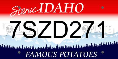 7SZD271 Idaho License Plate