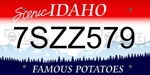 7SZZ579 Idaho License Plate