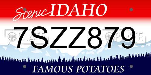 7SZZ879 Idaho License Plate