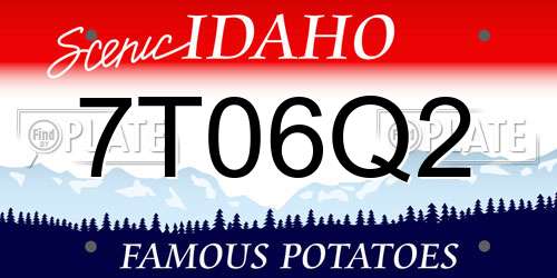 7T06Q2 Idaho License Plate