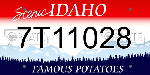 7T11028 Idaho License Plate