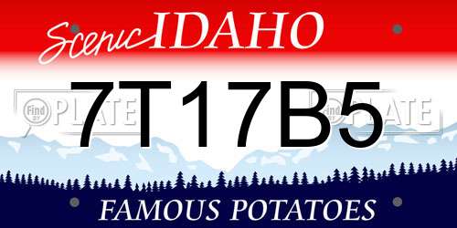 7T17B5 Idaho License Plate