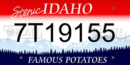 7T19155 Idaho License Plate