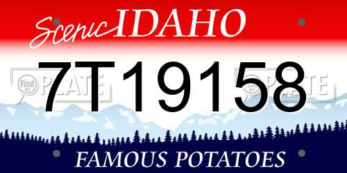 7T19158 Idaho License Plate