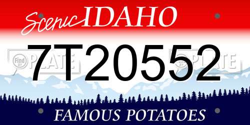 7T20552 Idaho License Plate