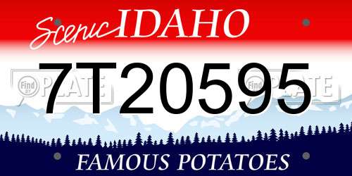 7T20595 Idaho License Plate