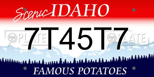 7T45T7 Idaho License Plate