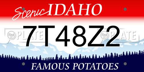 7T48Z2 Idaho License Plate