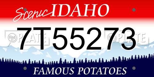 7T55273 Idaho License Plate