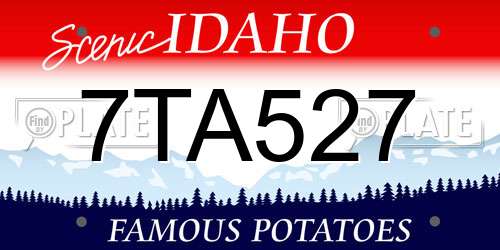 7TA527 Idaho License Plate