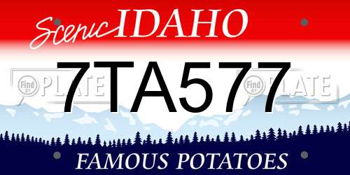 7TA577 Idaho License Plate