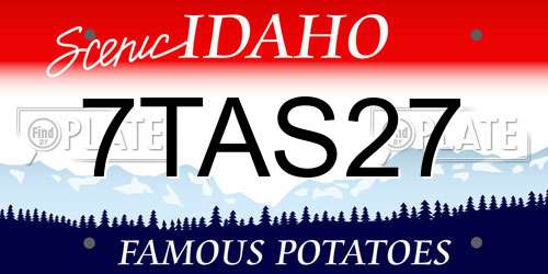 7TAS27 Idaho License Plate