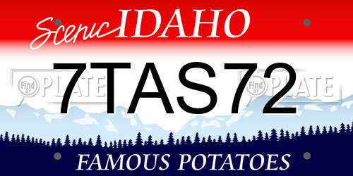 7TAS72 Idaho License Plate
